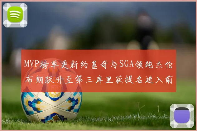 MVP榜单更新约基奇与SGA领跑杰伦布朗跃升至第三库里获提名进入前十
